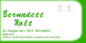 bernadett molt business card